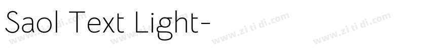 Saol Text Light字体转换